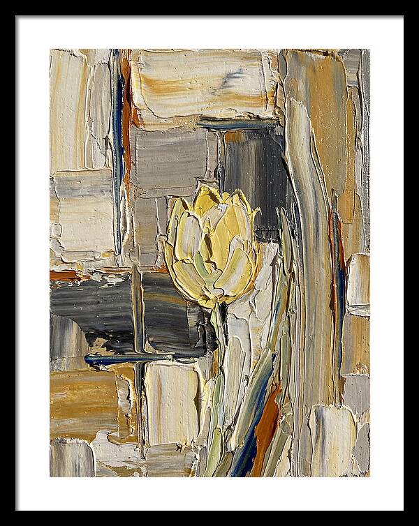 Yellow Tulip In Abstract Harmony