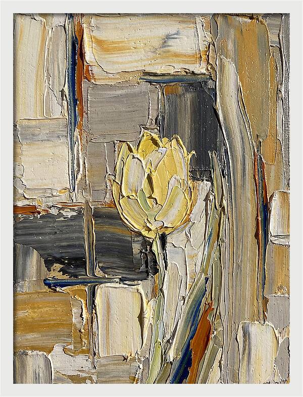 Yellow Tulip In Abstract Harmony