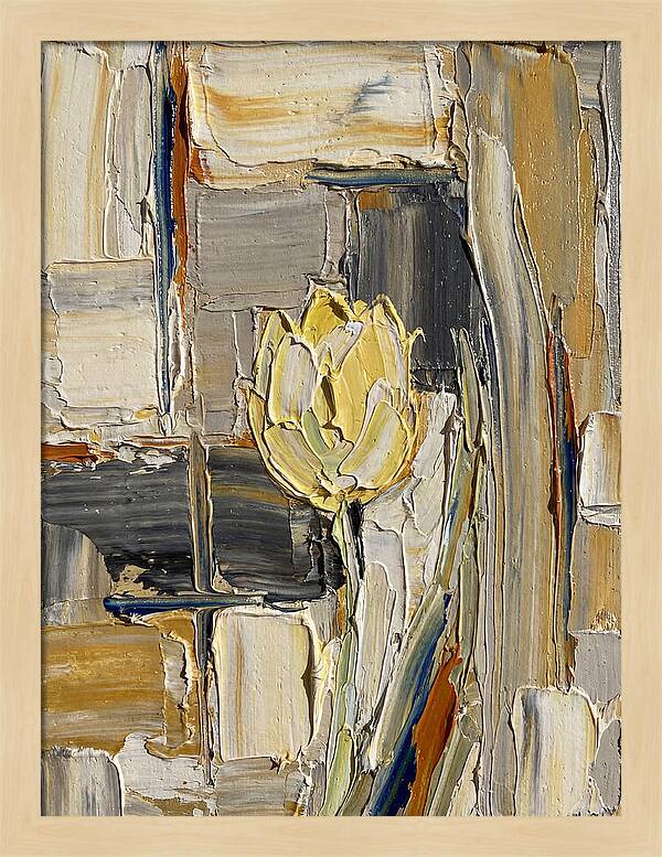Yellow Tulip In Abstract Harmony