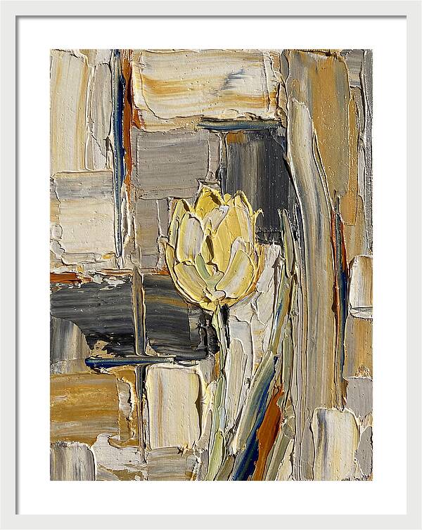 Yellow Tulip In Abstract Harmony