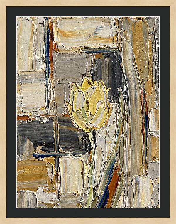 Yellow Tulip In Abstract Harmony