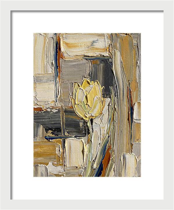 Yellow Tulip In Abstract Harmony