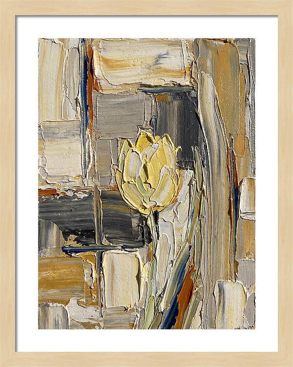 Yellow Tulip In Abstract Harmony