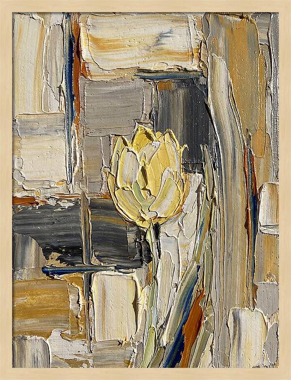 Yellow Tulip In Abstract Harmony