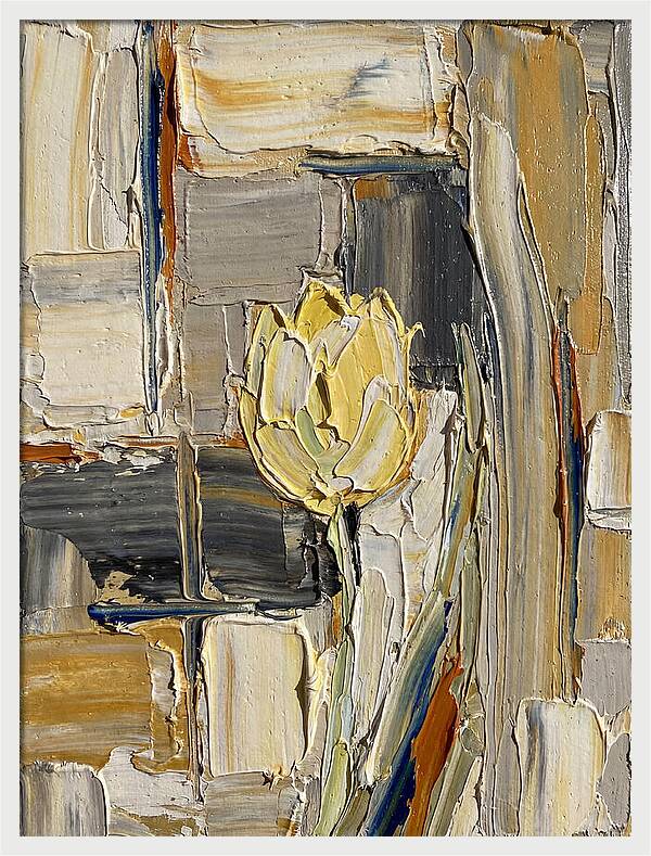 Yellow Tulip In Abstract Harmony