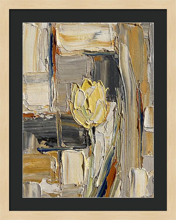 Yellow Tulip In Abstract Harmony