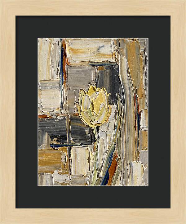 Yellow Tulip In Abstract Harmony
