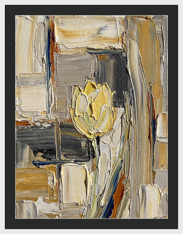 Yellow Tulip In Abstract Harmony