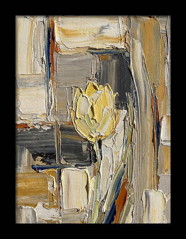 Yellow Tulip In Abstract Harmony