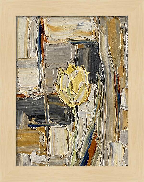 Yellow Tulip In Abstract Harmony