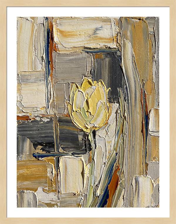 Yellow Tulip In Abstract Harmony