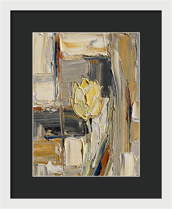 Yellow Tulip In Abstract Harmony