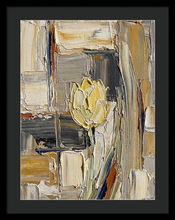 Yellow Tulip In Abstract Harmony