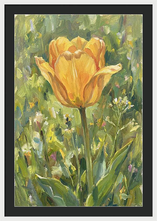 Yellow Tulip In Bloom