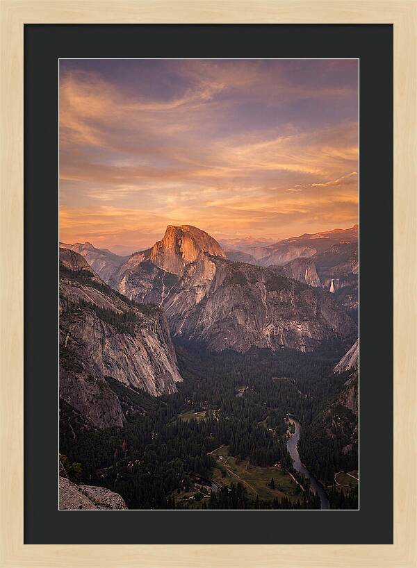 Yosemite Valley At Sunset