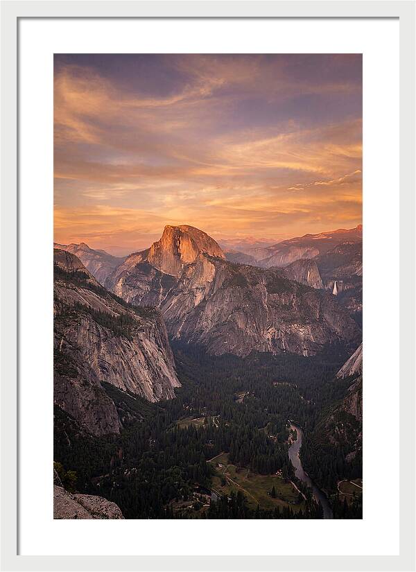 Yosemite Valley At Sunset