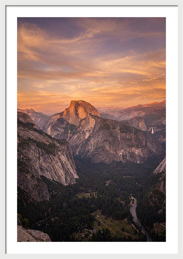 Yosemite Valley At Sunset