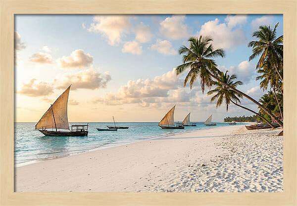 Zanzibar Beach At Golden Hour
