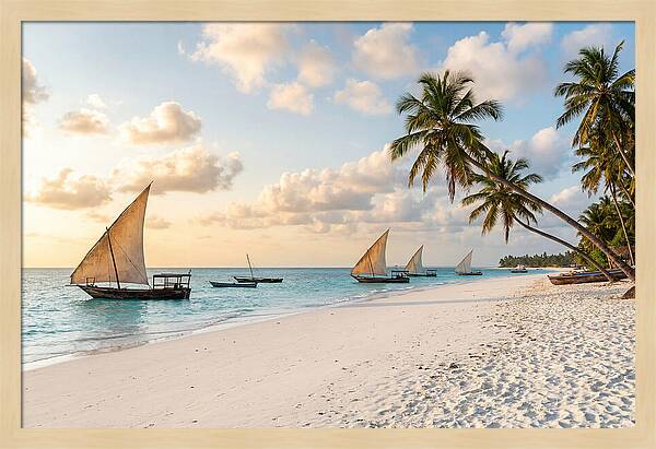 Zanzibar Beach At Golden Hour