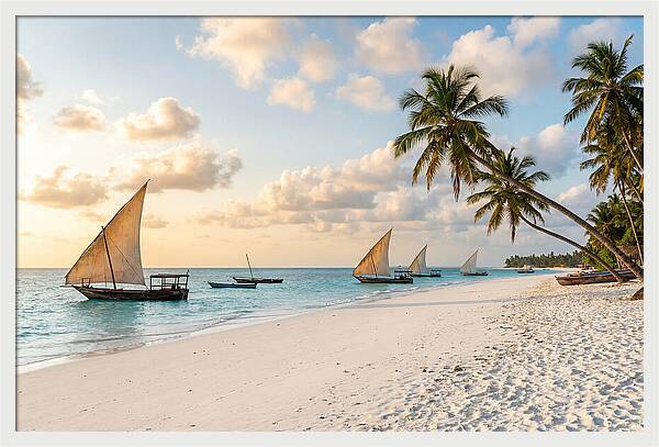 Zanzibar Beach At Golden Hour