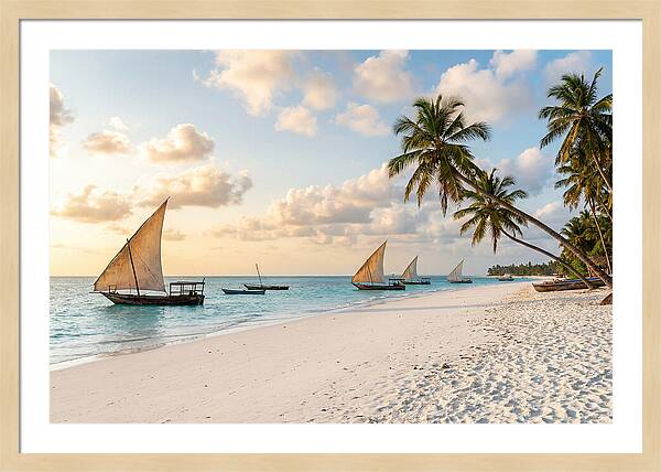 Zanzibar Beach At Golden Hour