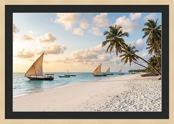 Zanzibar Beach At Golden Hour