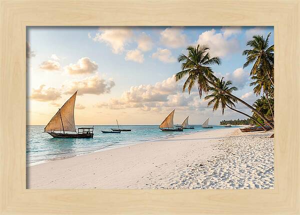 Zanzibar Beach At Golden Hour