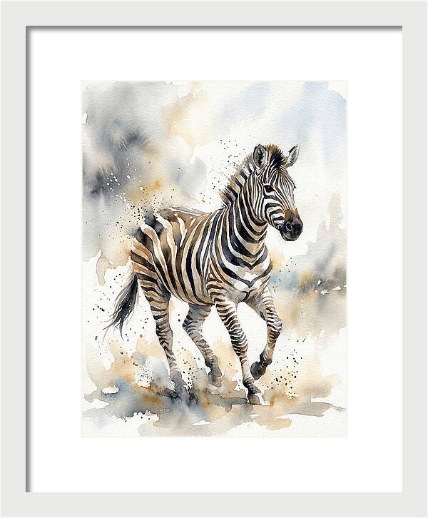 Zebra In Motion