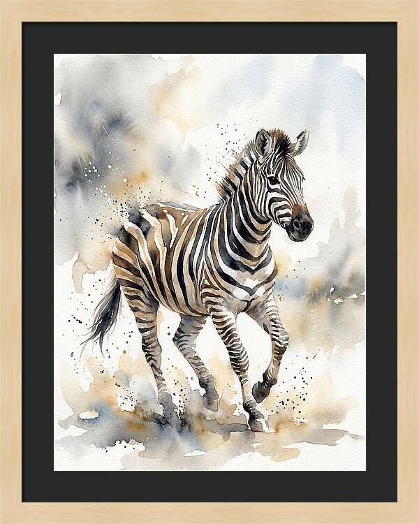 Zebra In Motion