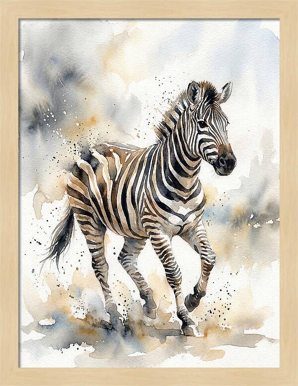 Zebra In Motion