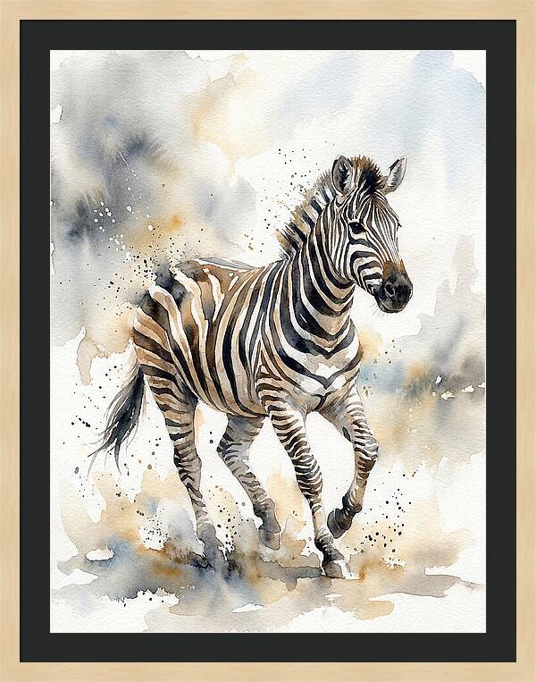 Zebra In Motion