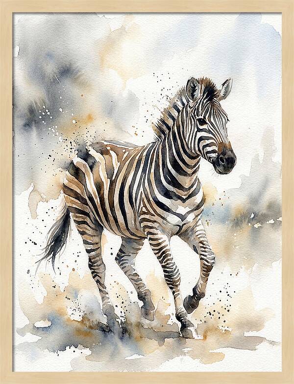 Zebra In Motion