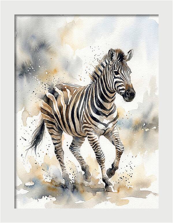 Zebra In Motion