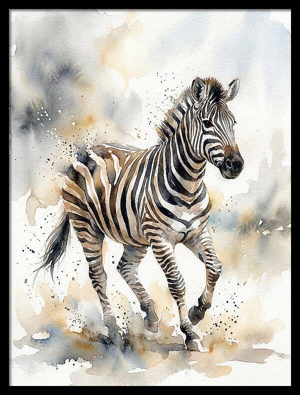 Zebra In Motion
