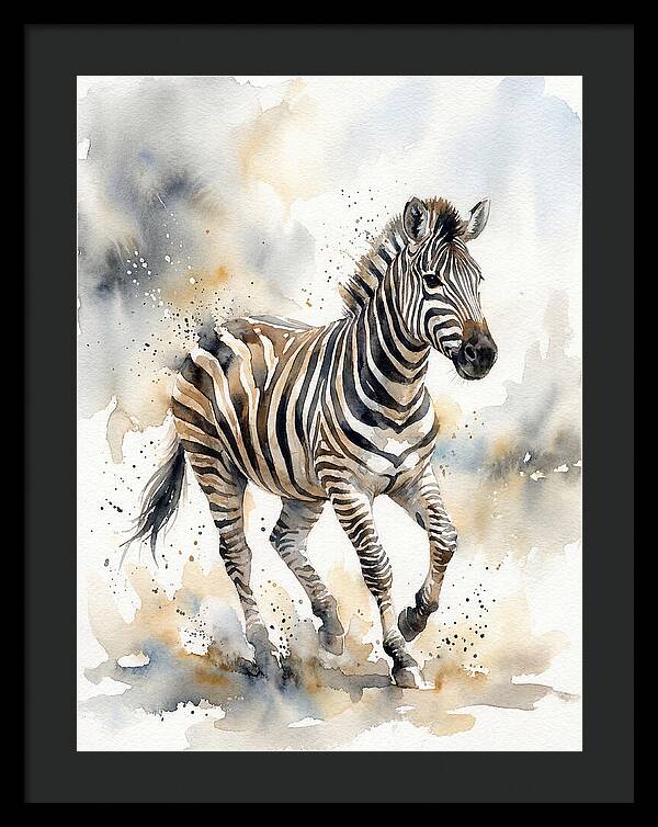 Zebra In Motion