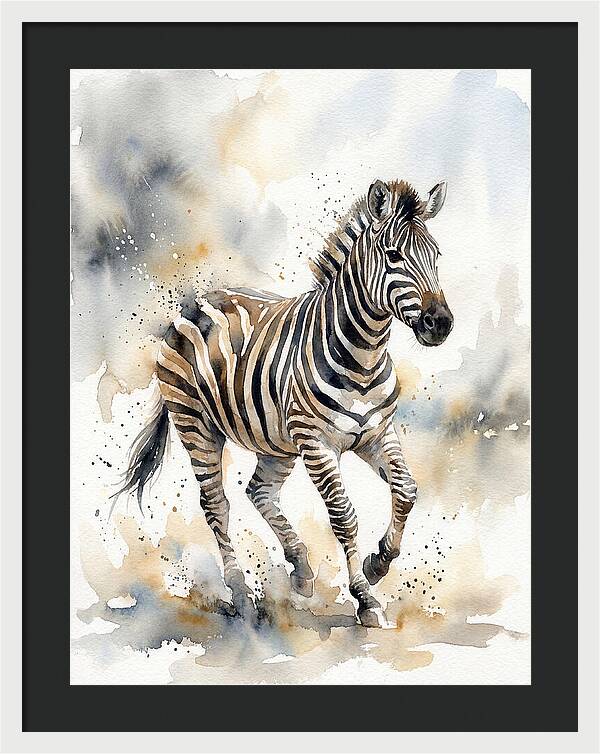 Zebra In Motion