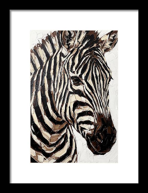 Zebra In Palette Knife Style