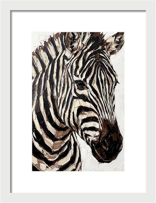 Zebra In Palette Knife Style