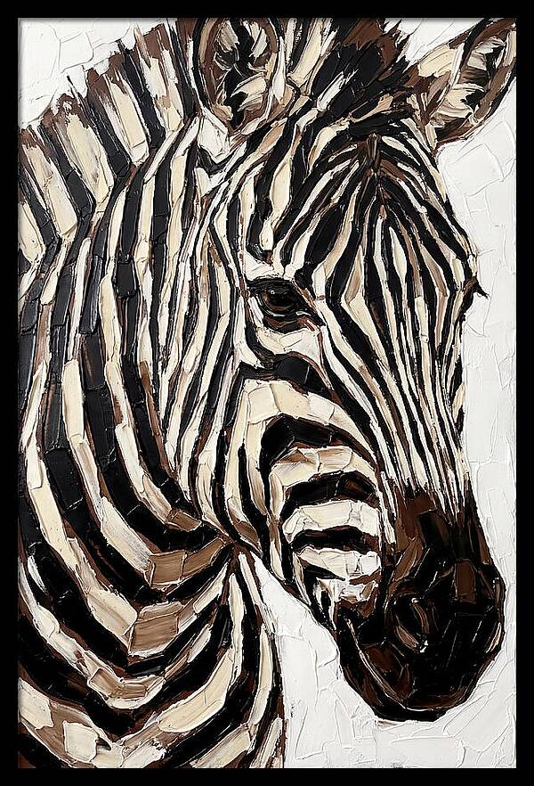 Zebra In Palette Knife Style