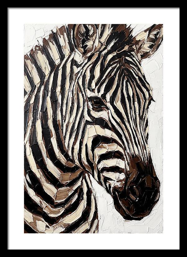 Zebra In Palette Knife Style