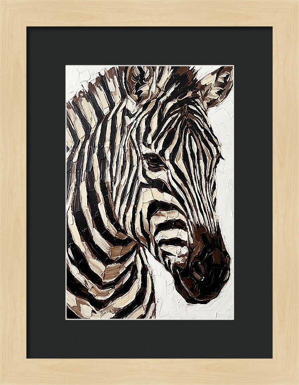 Zebra In Palette Knife Style