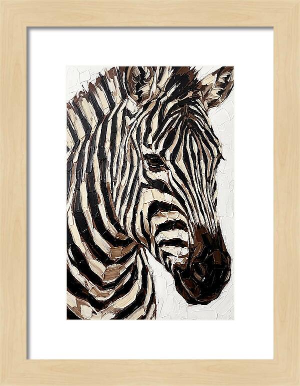 Zebra In Palette Knife Style