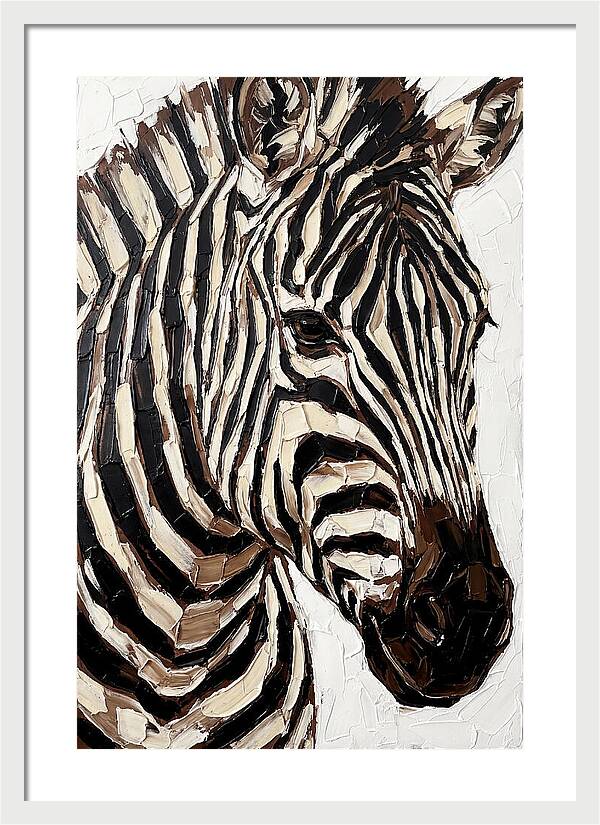 Zebra In Palette Knife Style