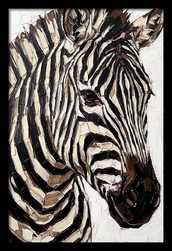 Zebra In Palette Knife Style