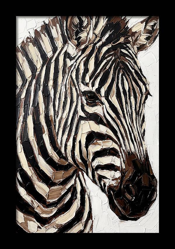 Zebra In Palette Knife Style