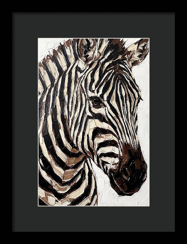 Zebra In Palette Knife Style