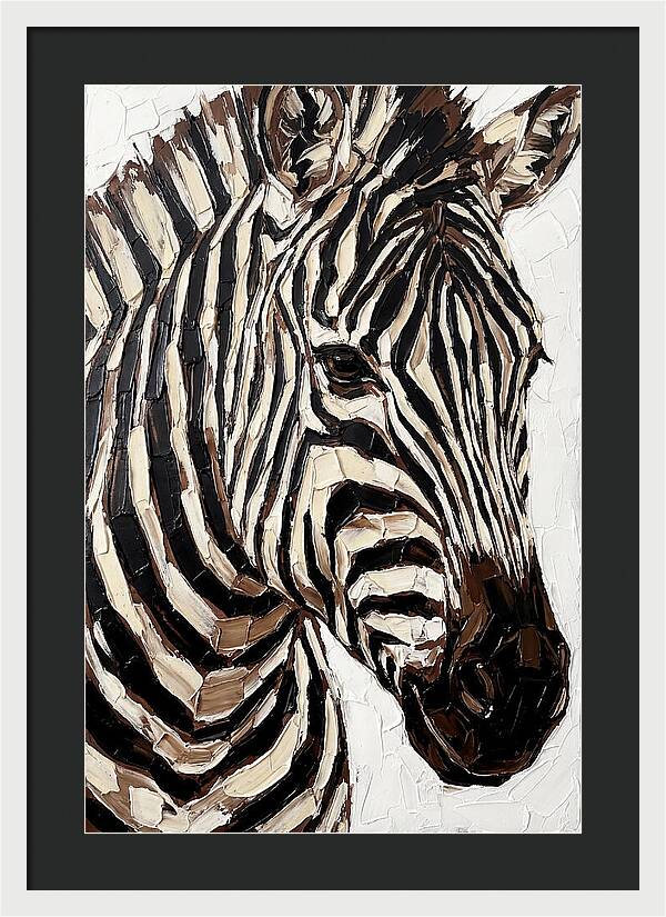 Zebra In Palette Knife Style