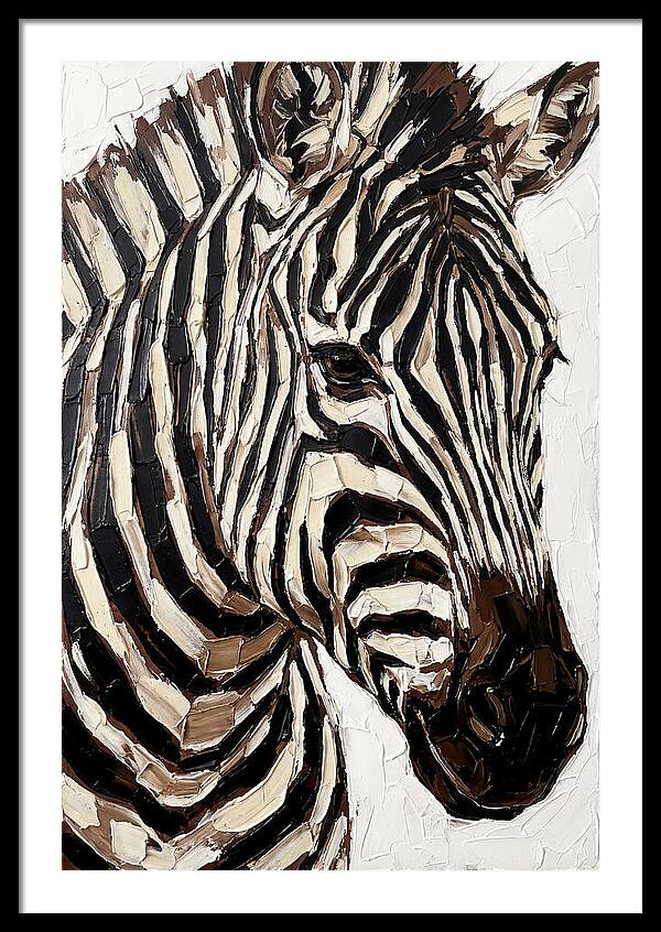 Zebra In Palette Knife Style