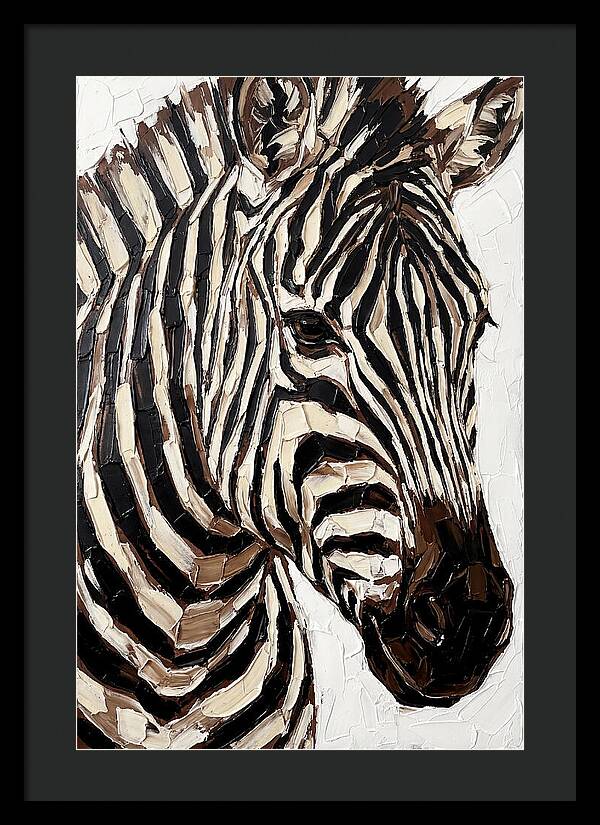 Zebra In Palette Knife Style