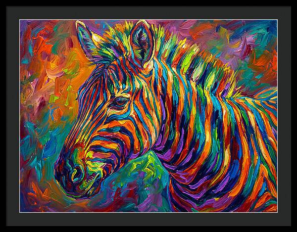 Zebra In Vibrant Colors